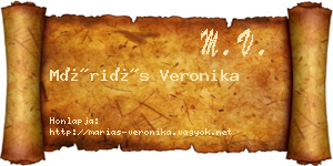Máriás Veronika névjegykártya